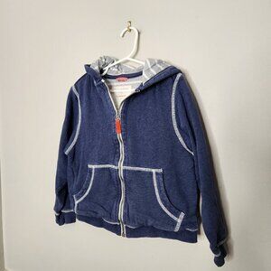 HANNA ANDERSSON Blue Hooded Zip Jacket